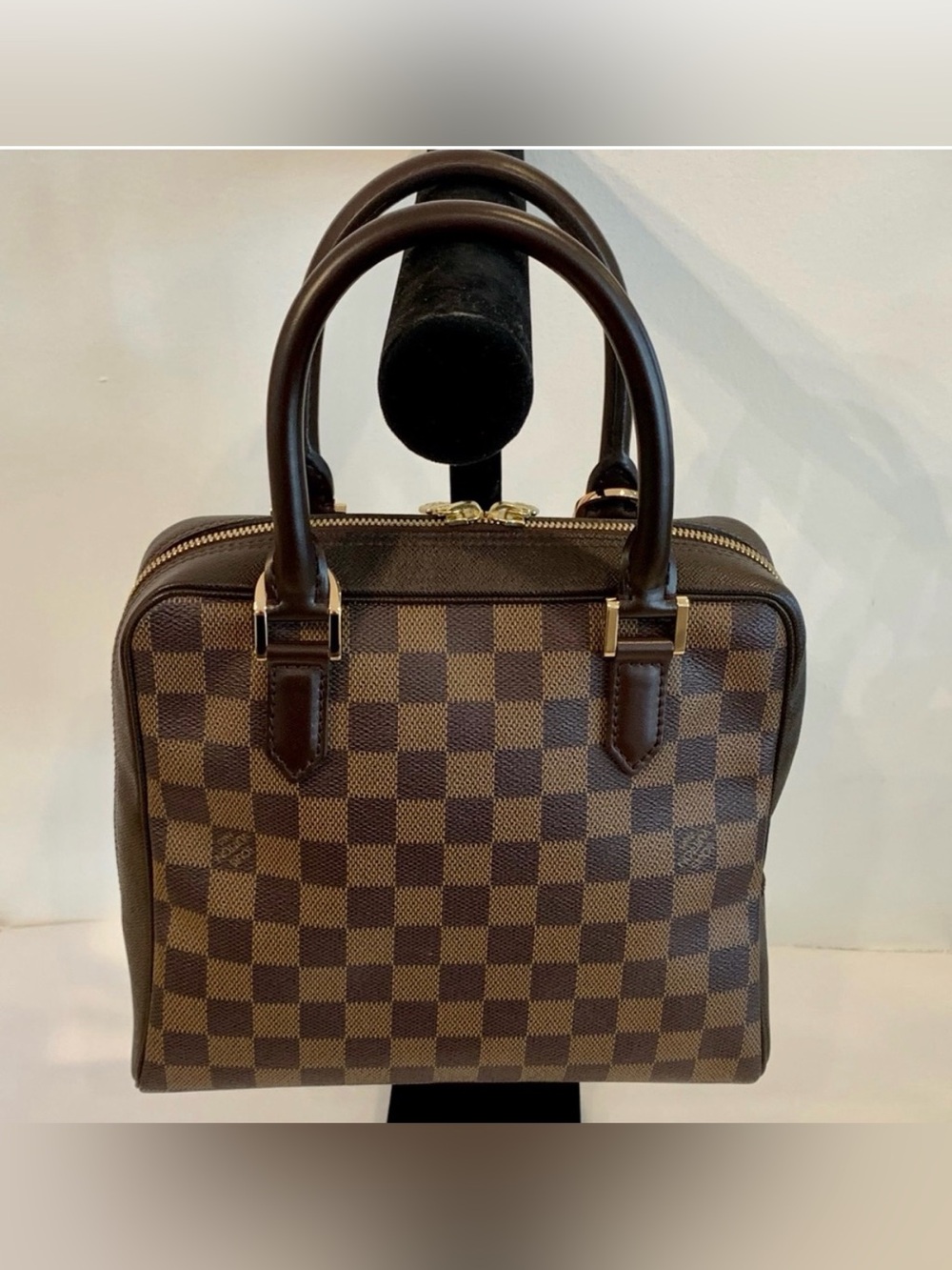 Louis Vuitton Damier Ebene Brera Handbag with Dustbag